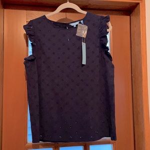 Draper James Flutter Eyelet Tank | Nassau Navy | L